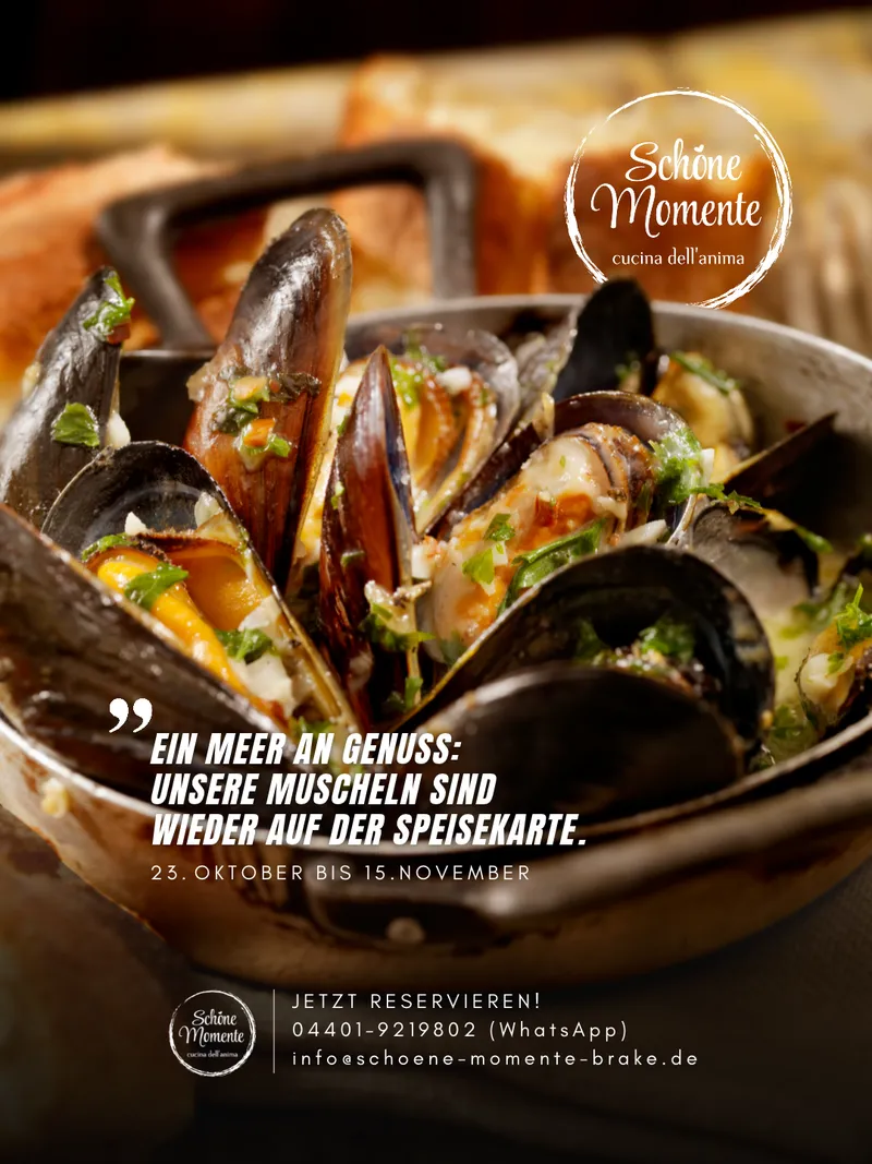 Muschelwochen im Restaurant Schöne Momente: ein Meer an Genuss, Muscheln vom 23. Oktober bis 15. November wieder auf der Speisekarte