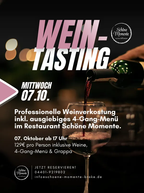🍷 WEIN-TASTING IM SCHÖNE MOMENTE